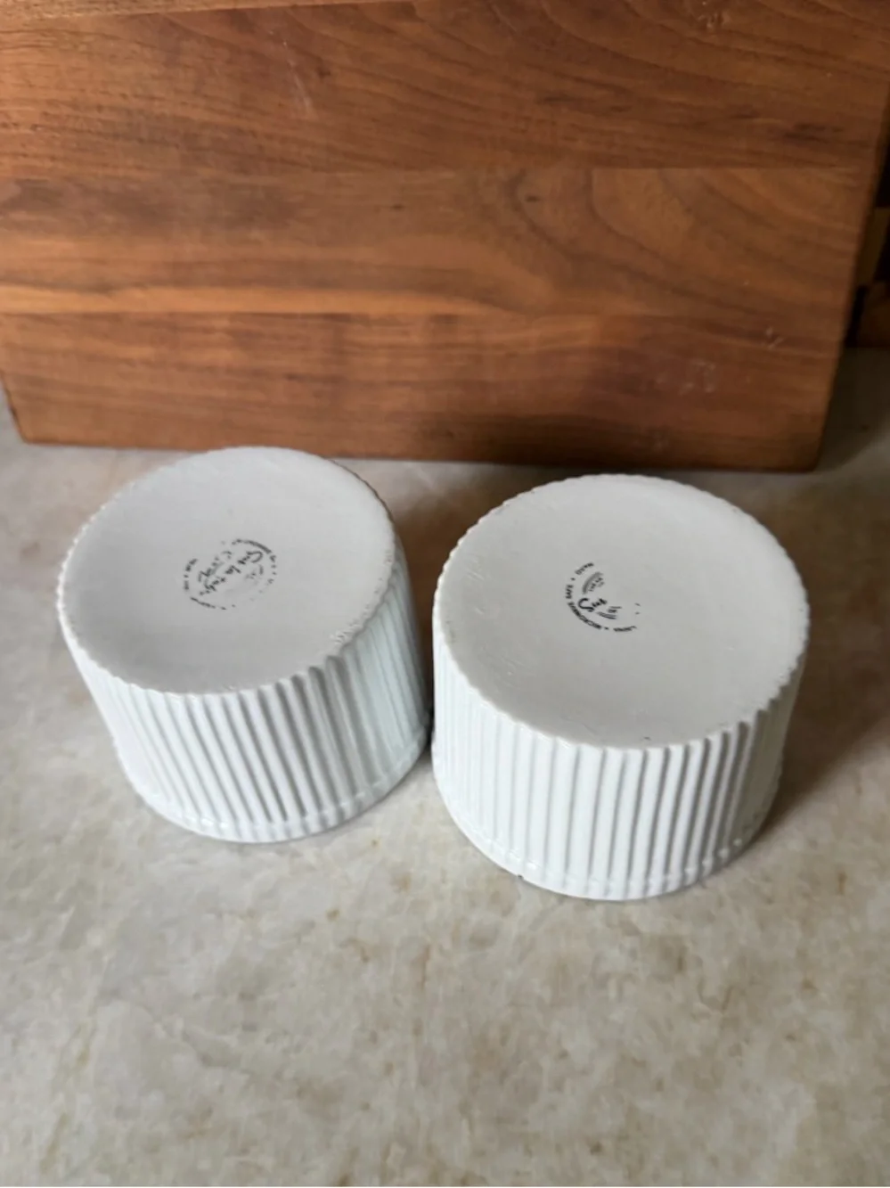 Sur La table white large ramekins set of two 10 oz